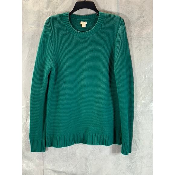 J.CREW Sweaters - J.CREW Women's Academic Green Classic Crewneck Knit Pullover Sweater SZ M